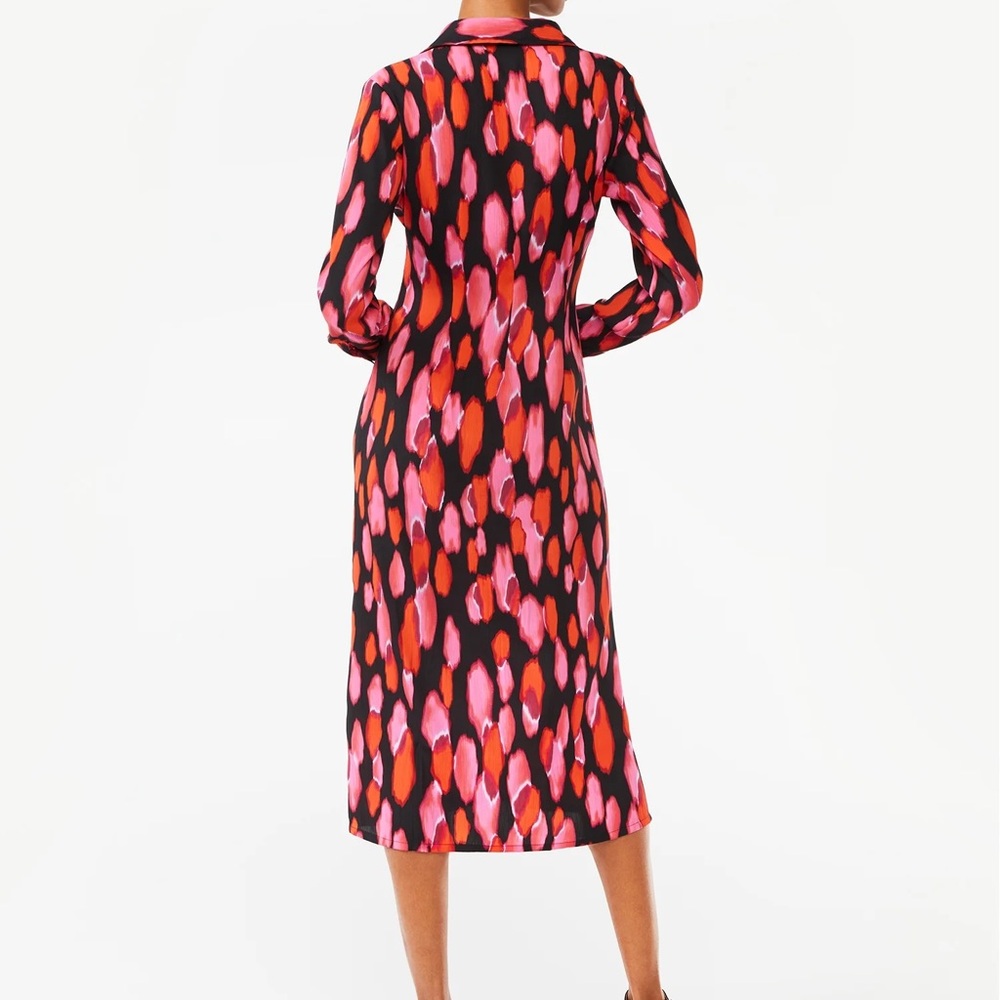 Scoop Women’s Vibrant Long Sleeve Shirt Dress with Bold Pattern - Picture 2 of 5